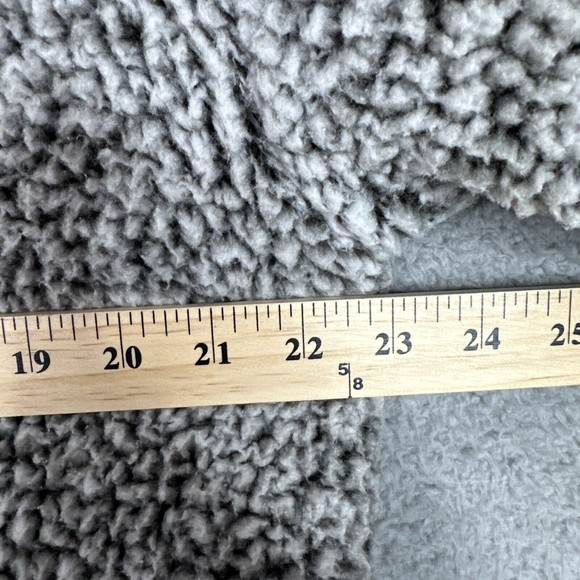 Altar’d State Jacket Womens Large Gray Wubby Teddy Sherpa Quarter Zip Pullover - Picture 8 of 11